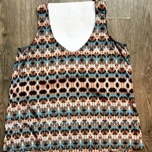 XSP Rover Abstract Print Zip Back Blouse